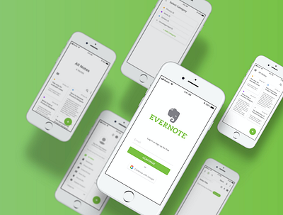 Redesign Evernote Mobile App branding mobile app product design redesign ui ui exploration uiux design ux