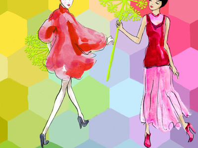 Spring fashion figure illustration