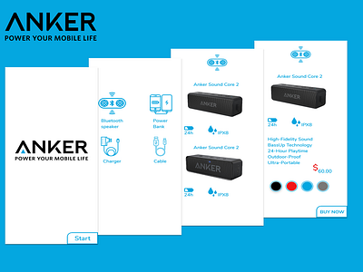 anker mobile application concept