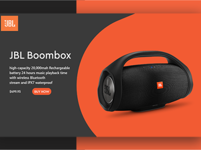 Jbl boombox web design ui ux concept design ui ux web website