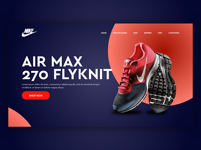 Nike design ui ux web website