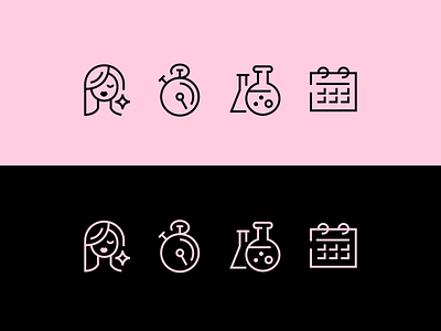 Icons DOS beauty branding fourhands icon design iconography icons icons set illustration line makeup outline pictogram stroke vector
