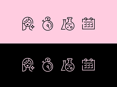 Icons DOS beauty branding fourhands icon design iconography icons icons set illustration line makeup outline pictogram stroke vector