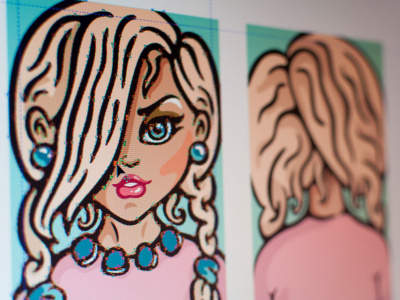 Illustration for business card beauty branding bussines card card design face girl hair identity illustration tress