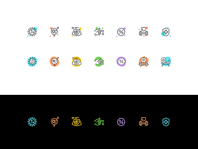 Gemotest Icons Set brand icon coronavirus covid 19 fourhands icon design icon designer iconography icons icons pack iconset illustration laboratory medical vector