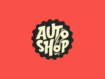 Auto Shop auto design gear lettering logo mark parts