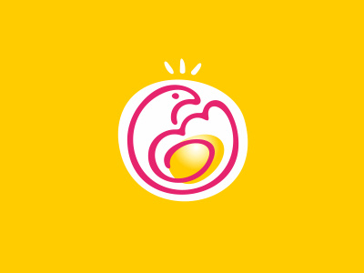 Logo chicken chicken egg fourhands fowl gold logo mark sign