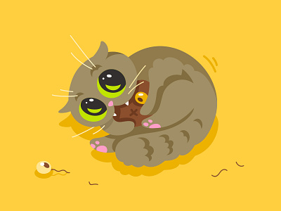 Cat animal cartoon cat character character design cute fourhands fourhandsdesign funny happy illustration kitty mascot playful pussycat vector