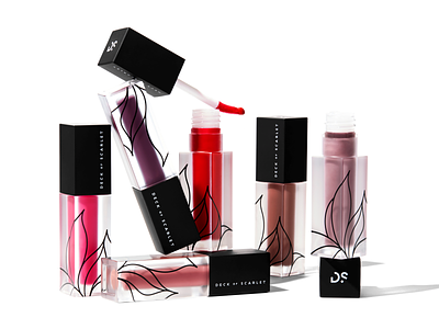 Packaging Design beauty branding cosmetics deckofscarlet fourhands graphic design lipstick make-up package packaging