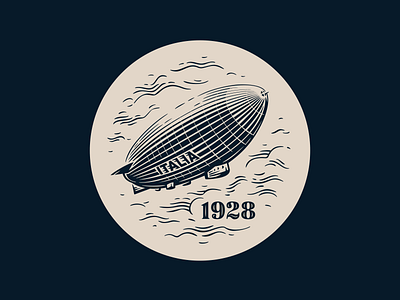 Italia 1928 air airship badge clouds fourhands icon illustration italia vector watch zeppelin
