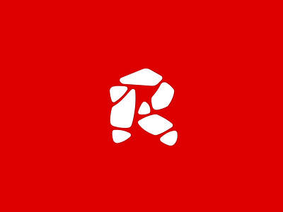 Red Stone animated fourhands identity logo logo animation logotype mark red sign stone symbol vector