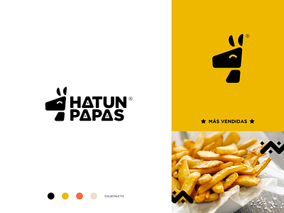 Hatun Papas Fast Food brand brand design branding design fast fastfood food fries illustration inca llama llamas logo logos logotype peru peruvian potatoe typography vector