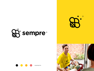 Sempre App Brand app bee brand brand design brand identity branding brasil delivery design ecommerce ecommerce app food logo logotype shop typography