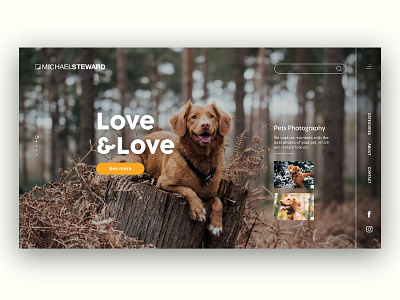 UI Pet Photography design dog landing love pet photo photography ui uidesign ux web