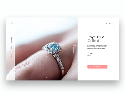 UI Ecommerce Jewelry Store blue design desktop diamond jewelry photo pink store ui ux web