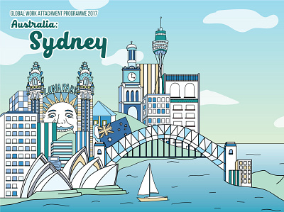 Sydney austria book cover design illustration travel