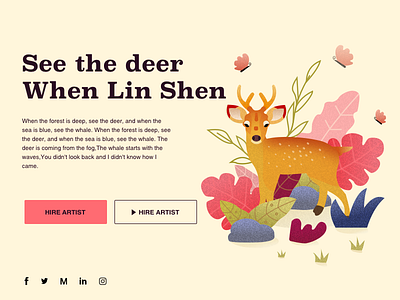 See the deer When Lin Shen illustration logo 图标 插图 设计