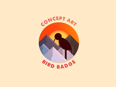 Concept Art - Bird Badge art city design designer graphic designer illustration illustrator landscape logo