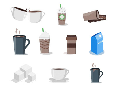 Coffee Stickers art city design designer graphic designer illustration illustrator landscape logo stickers