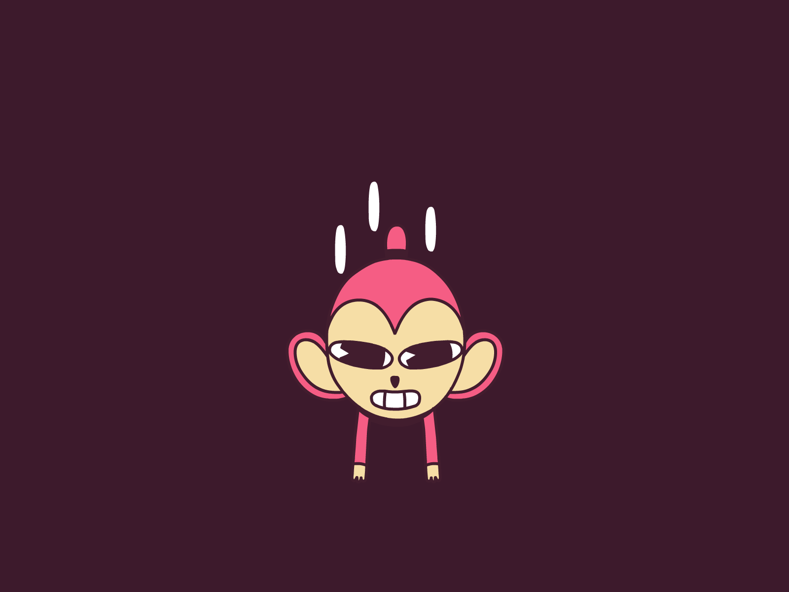 Monkey 2danimation cute framebyframe jump loop monkey