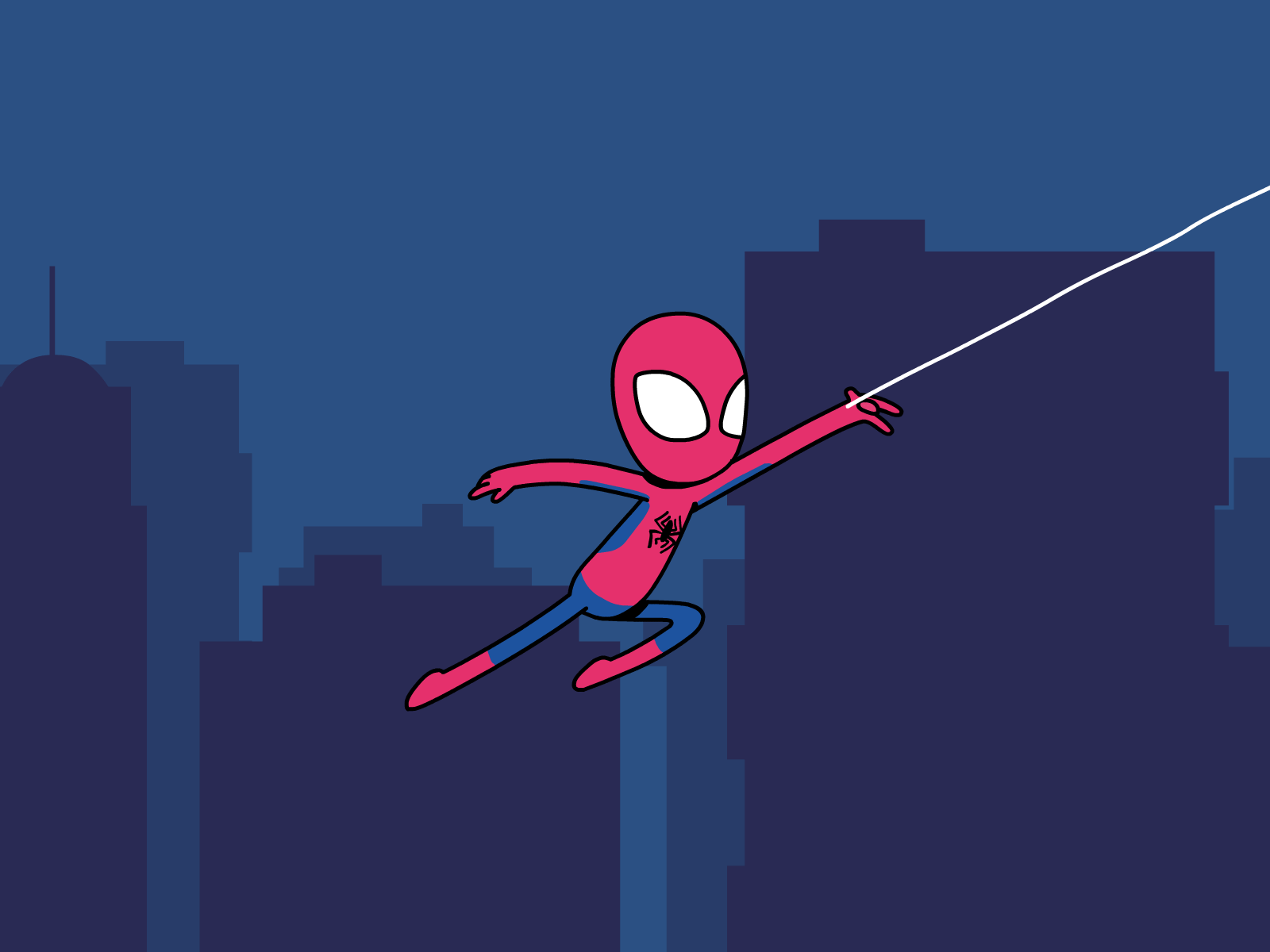 Spider Man 2d animation animation cartoon cute frame by frame framebyframe loop spiderman superhero