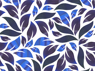 Pattern with blue leaves art blue illustration leaves nature pattern photoshop spring wallpaper