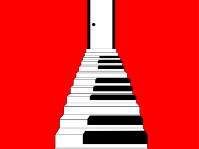 Piano Staircase Illustration piano stairs illustration