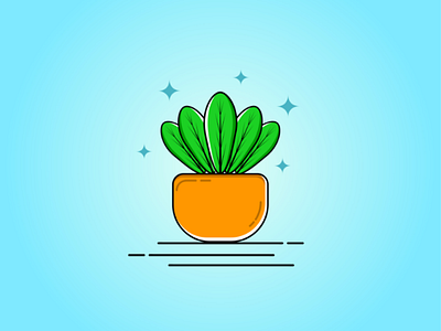 Plant Illustration plant pot illustration