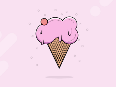 Cone Ice cream Illustration cone ice cream pastel