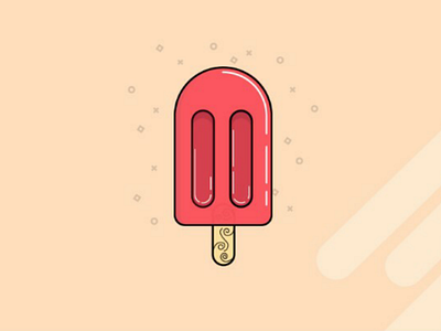 Stick Icecream Illustration
