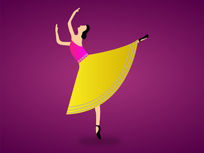 Dancing Girl Illustration illustration girl dance pink