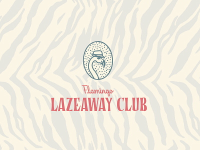 Lazeaway Club branding design flamingo graphic graphic design illustration lettering logo mid century midcentury restaurant retro tropical typography vintage