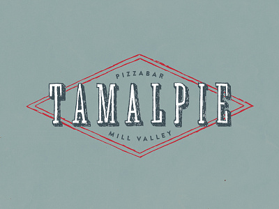 Tamalpie concept hand drawn lettering logo pizzeria restaurant