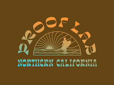 Proof Lab Concept #2 branding california design funky graphic groovy illustration lettering logo retro surfing typography vector vintage