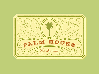 Palm House Concept #2 color lettering logo restaurant type typography