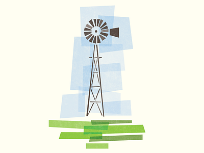 Farm Windmill farm icon illustration logo poster windmill