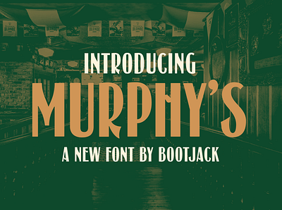 Murphy's Font branding design font irish lettering logo pub typeface vintage