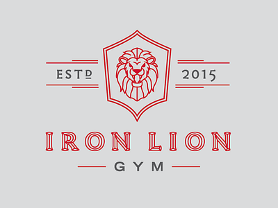 Iron Lion Concept black game of thrones gray illustration lion logo red vintage