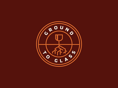logo concept badge burnt food glass icon logo orange restaurant wine