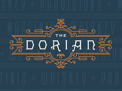 Dorian Final design graphic lettering logo restaurant retro victorian vintage