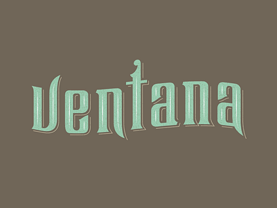 Ventana label lettering logo victorian vintage wine