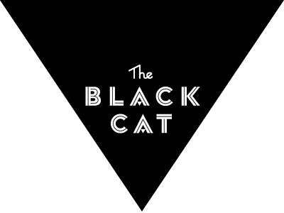 Black Cat Concept art deco bar black cat lettering logo lounge restaurant script typography vintage white