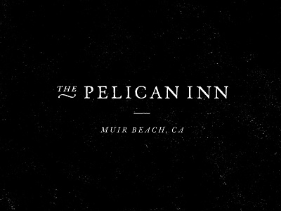 Pelican Inn black branding design english hotel inn logo restaurant texture typography vintage white