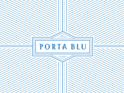 Portablu Rd12 art deco badge blue branding crest italian lettering logo restaurant