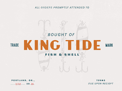 King Tide Alternate Logo branding fishing lettering logo portland restaurant retro seafood vintage