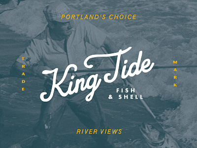 King Tide Main Logo branding fishing lettering logo portland restaurant retro seafood vintage