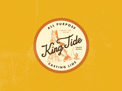 King Tide Coaster branding fishing lettering logo portland restaurant retro script seafood vintage