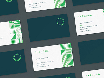 Interra Business Cards branding business card design geometic graphic graphic design icon illustration lettering logo pattern typography