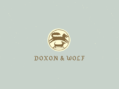 Doxon & Wolf brand brand identity branding branding design design german graphic graphic design illustration lettering logo restaurant vector vintage wolf wolf logo wood woodcut