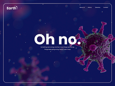Oh No 404 animation coronavirus covid19 motion ui website
